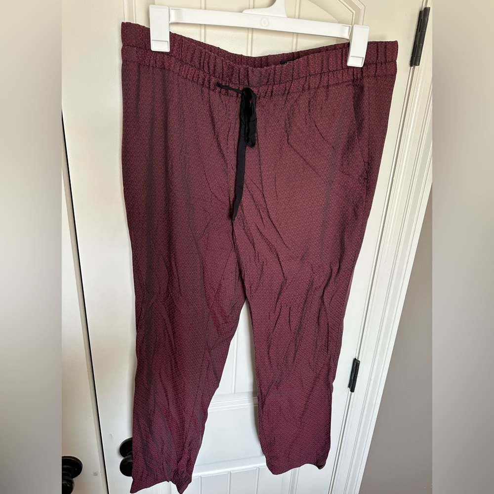 Loft brocade maroon dress pant